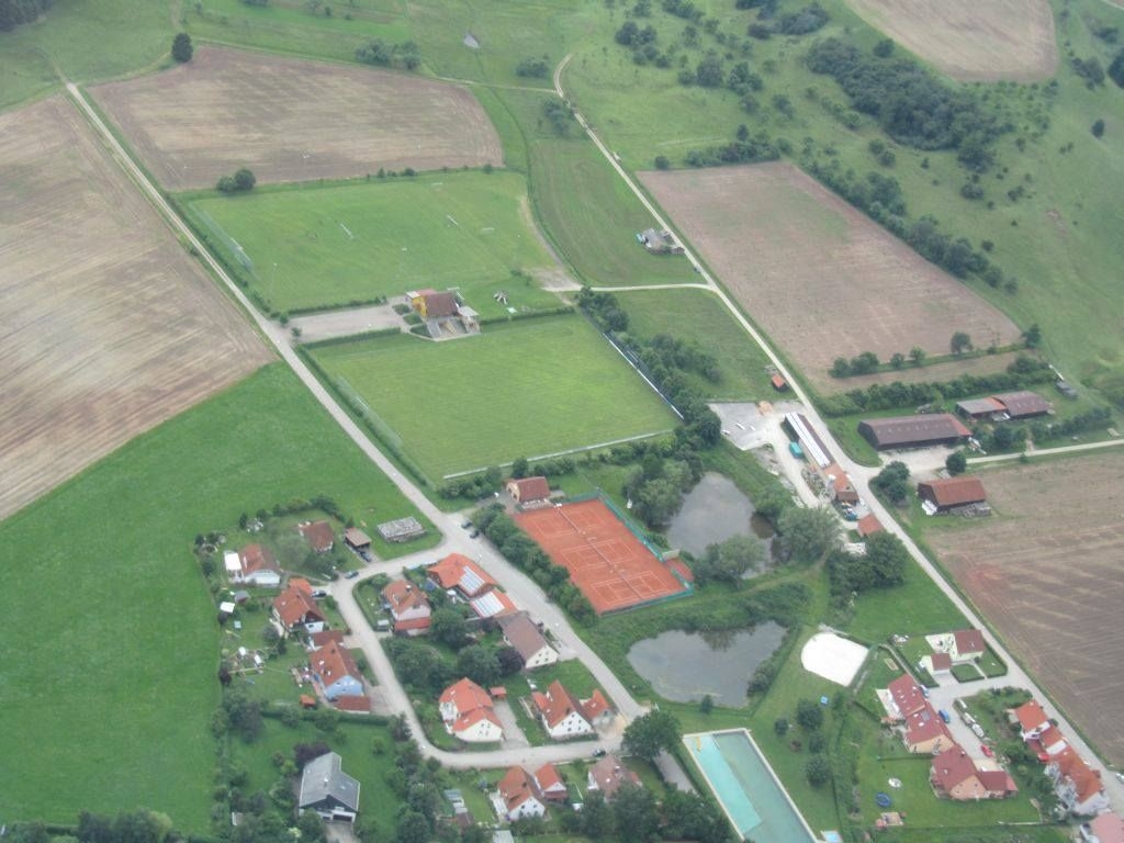 Luftbild der Tennisanlage